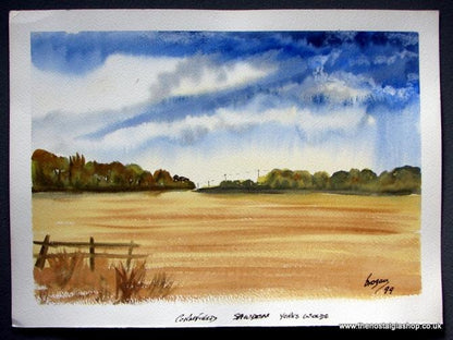 Sawdon Yorkshire Wolds. Original Watercolour by Brian Brogan