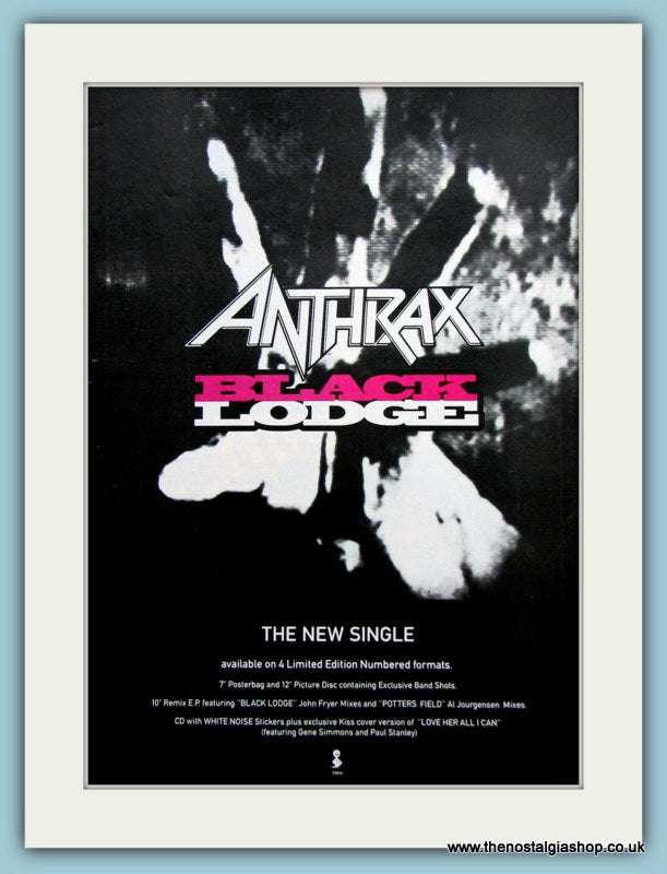 Anthrax Black Lodge 1993 Original Advert (ref AD3051)