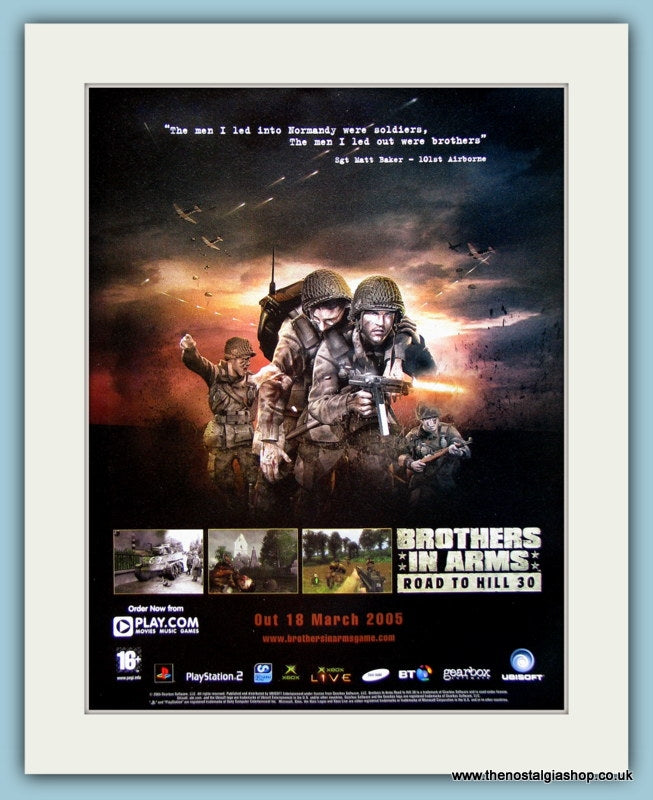 Brothers In Arms Road To Hill 30 Original Advert 2005 (ref AD3955)