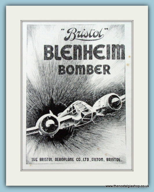 Bristol Blenheim Bomber. Original Advert 1937 (ref AD4208)