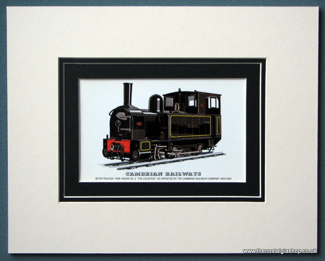 Cambrian Railways 'The Countess'  Mounted Print (ref SP86)