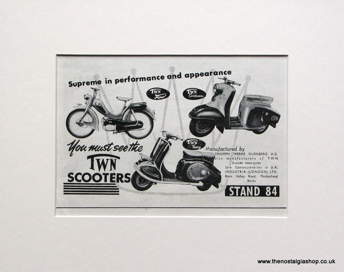 TWN Scooters. 1956 Original advert (ref AD1570)