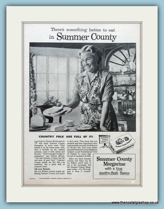 Summer County Margarine Original Advert 1955 (ref AD4286)