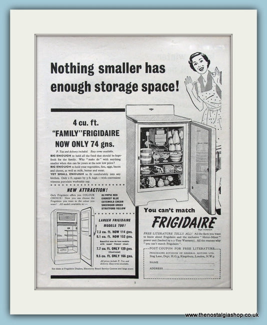 frigidaire fridge Original Advert 1954 (ref AD3909)