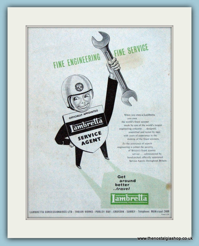 Lambretta Service Agent, 1959 Original Advert (ref AD4095)