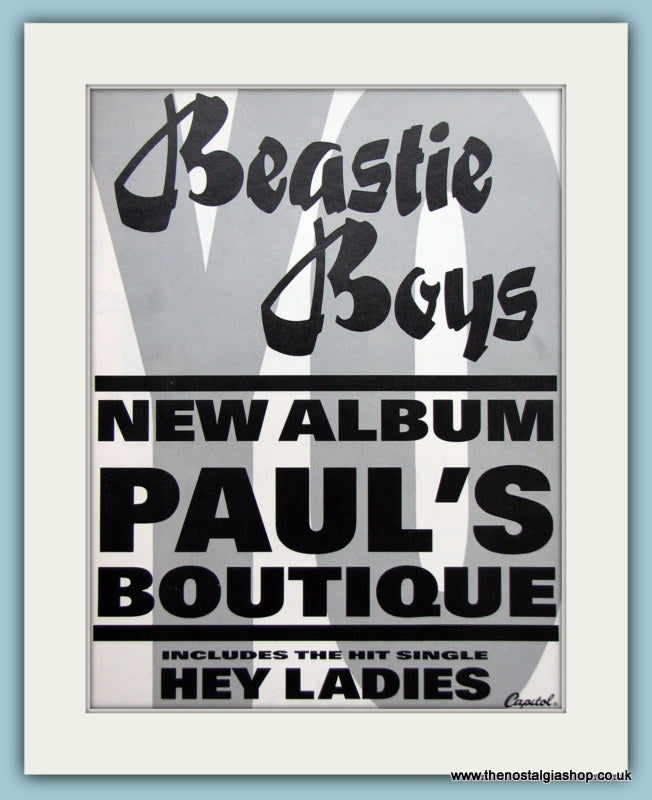 Beastie Boys Paul's Boutique 1989 Original Music Advert (ref AD3451)
