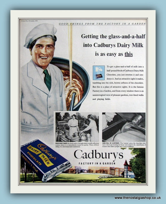 Cadburys Factory. Original Advert 1954 (ref AD8026)