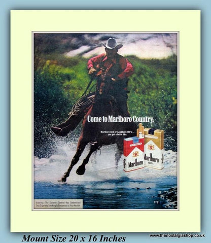 Marlboro Cigarettes Set Of 2 Original Adverts 1977 & 1978 (refAD9439)