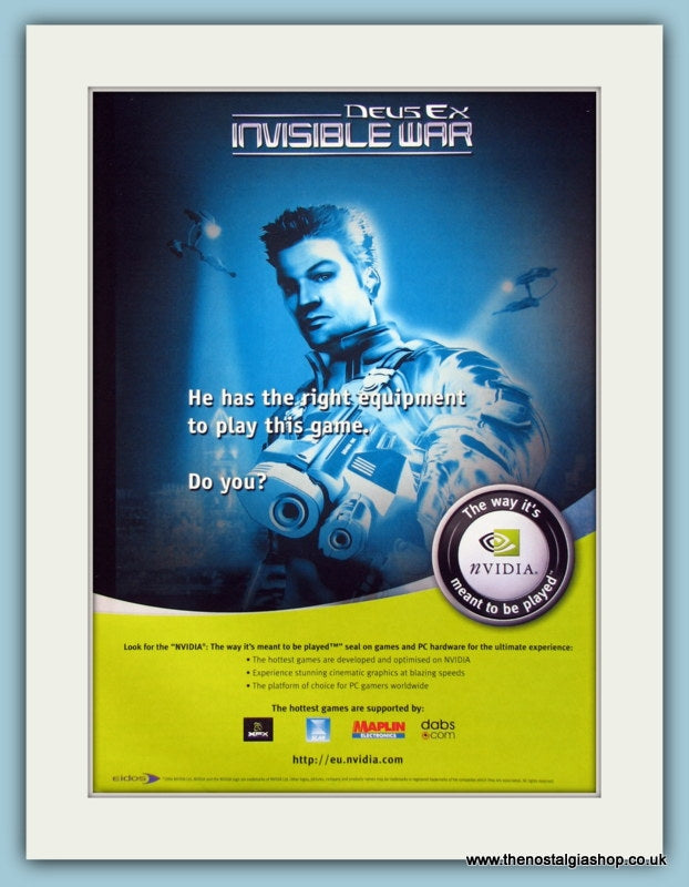Invisible War Nvidia Original Advert 2004 (ref AD4035)