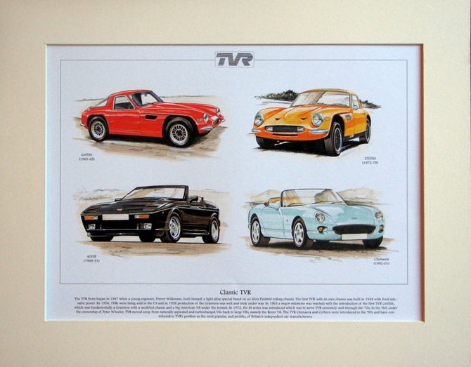 TVR classics  Mounted print