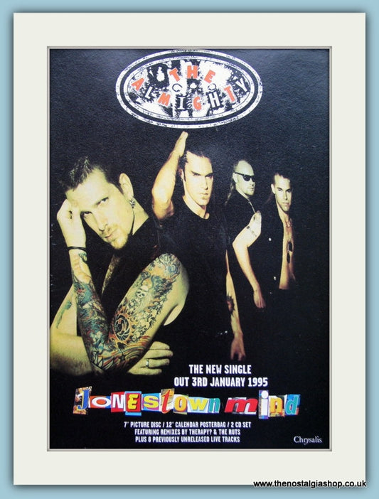The Almighty, Jonestown Mind 1995 Original Advert (ref AD3148)