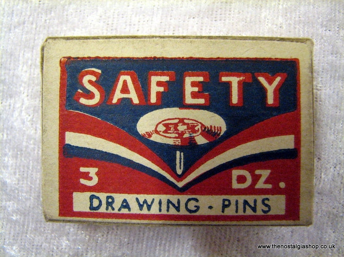Drawing Pins in Box. Vintage, French. (ref nos060k)