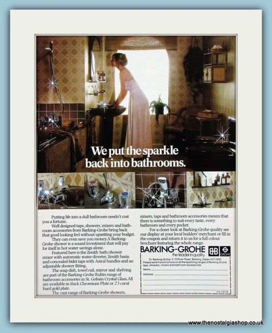 Barking-Grohe Bathrooms Original Advert 1978 (ref AD2373)