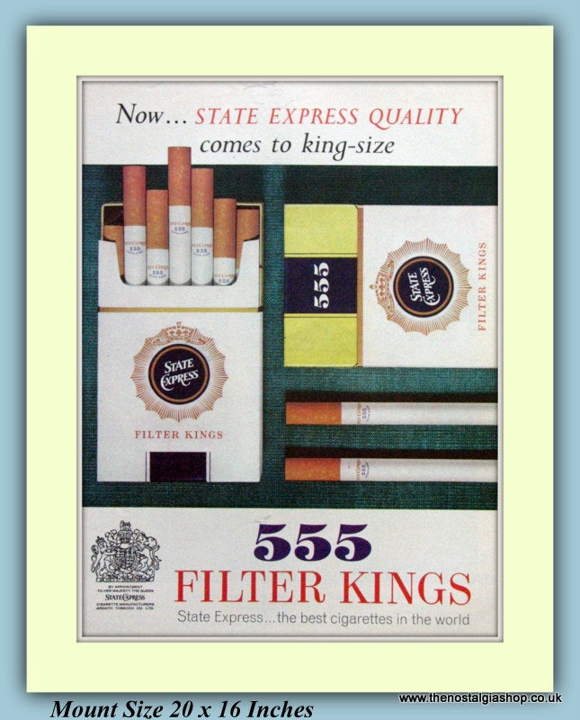 555 State Express Cigarettes Original Advert 1961 (ref AD9363)