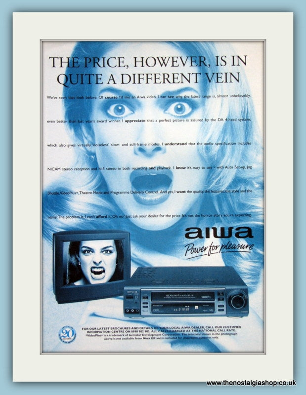 Aiwa Video Original Advert 1996 (ref AD3022)