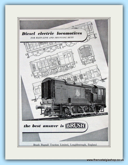Diesel Shunter Locomotives double advert 1951 (ref AD6215)