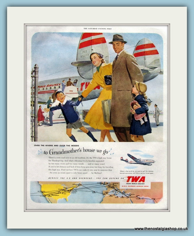 TWA Airlines Original Advert Original Advert 1951 (ref AD8250)