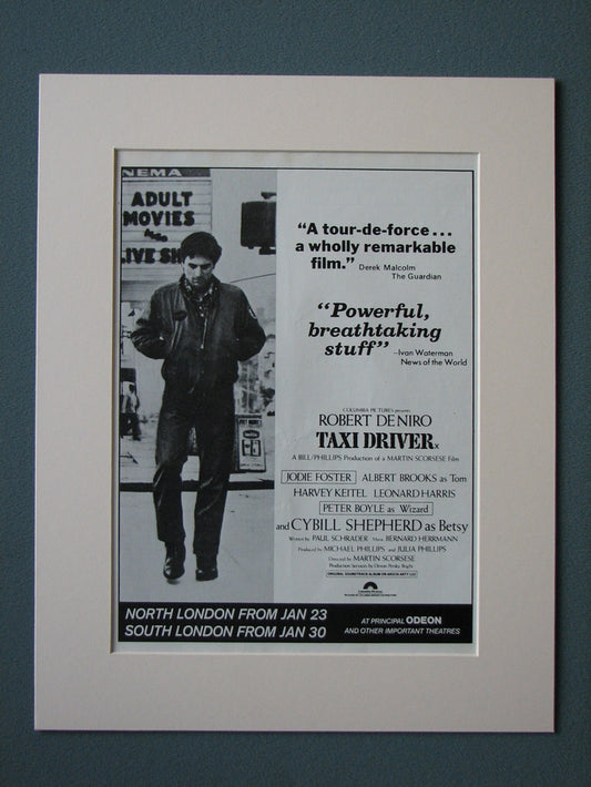 Taxi Driver Original Advert 1977. (ref AD426)