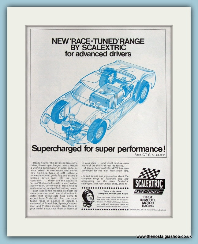 Scalextric Race Tuned 1966 Original Advert (ref AD2857)