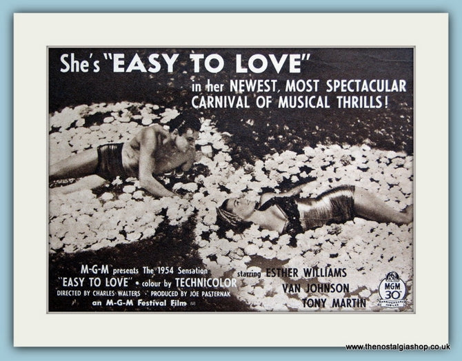 Easy To Love 1954 Original Film Advert (ref AD3344)