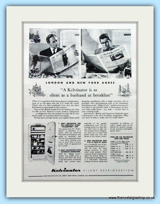 Kelvinator Fridge Original Advert 1955 (ref AD4716)