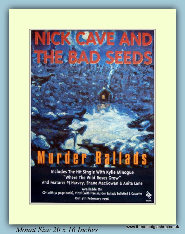 Nick Cave And The Bad Seeds Murder Ballads Original Advert 1996 (ref AD9163)