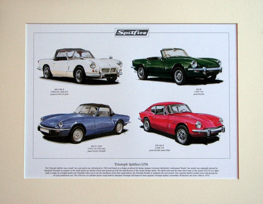 Triumph Spitfire / GT6  Mounted print