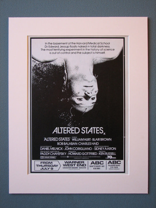 Altered States Original Advert (ref AD470)