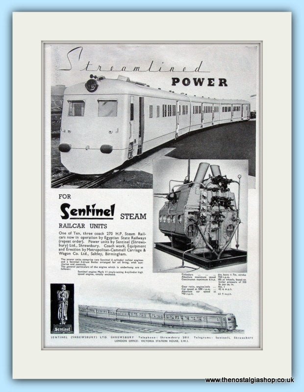 Sentinel Steam Railcar Units Original Advert 1951 (ref AD6473) – The ...