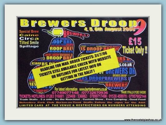 Brewers Droop Scooter Event 2006 Original Advert (ref AD4660)