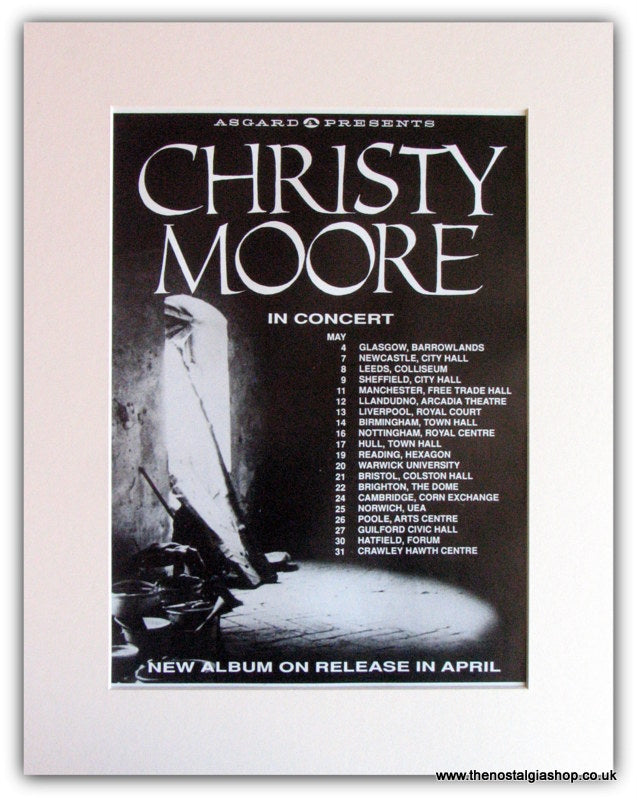 Christy Moore Tour Advert 1991 (ref AD1795)