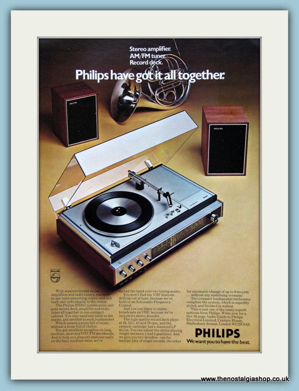 Philips RH814 Unit Original Advert 1972 (ref AD3876)