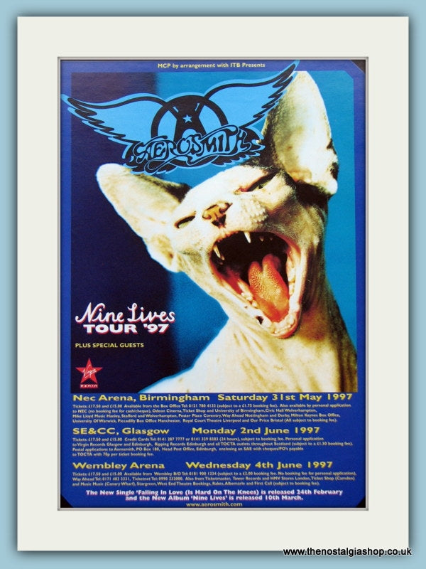Aerosmith Nine Lives Tour 1997 Original Advert (ref AD3120)