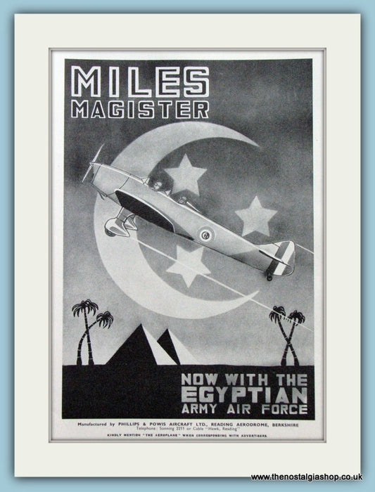 Miles Magister. Original Advert 1938 (ref AD4217)