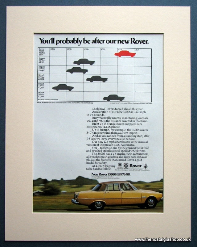 Rover 3500s 1971 Original Advert (ref AD 1634)