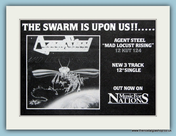 Agent Steel Mad Locust Rising 1986 Original Advert (ref AD3187)