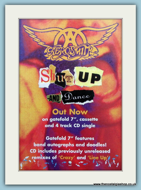 Aerosmith Shut Up And Dance 1994 Original Advert (ref AD3128)