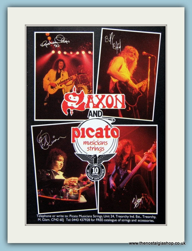 Saxon and Picato Musician Strings. Original Advert 1990 (ref AD2680)