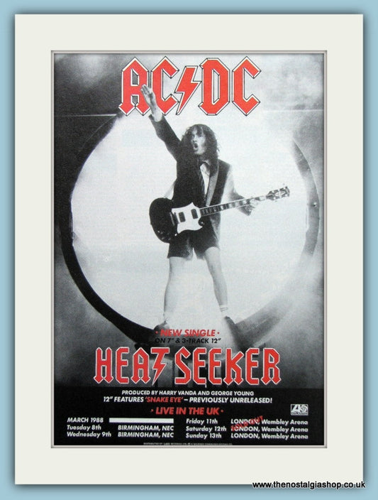 AC DC Heat Seeker 1988 Original Advert (ref AD3114)