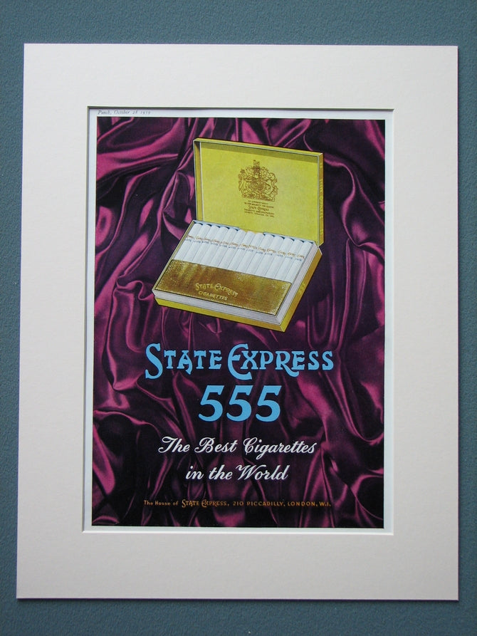 State Express 555 Cigarettes 1959 Original adverts (ref AD836)