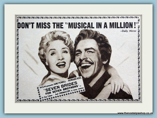 Seven Bride For Seven Brothers starring Howard Keel, 1955 Original Advert (ref AD3244)