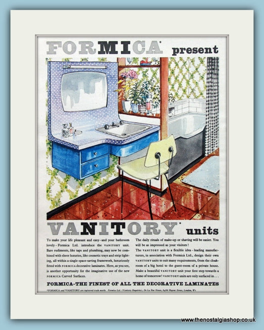 Formica Vanitory Units Original Advert 1959 (ref AD2381)