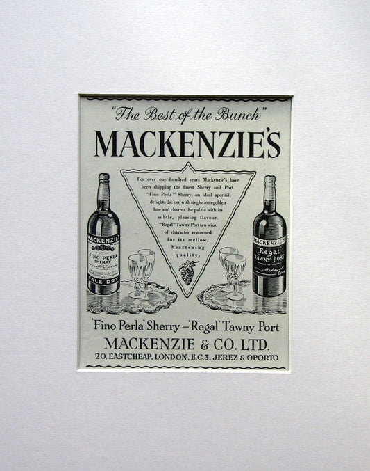 Mackenzie's Regal Tawny Port. Original advert 1953 (ref AD1546)