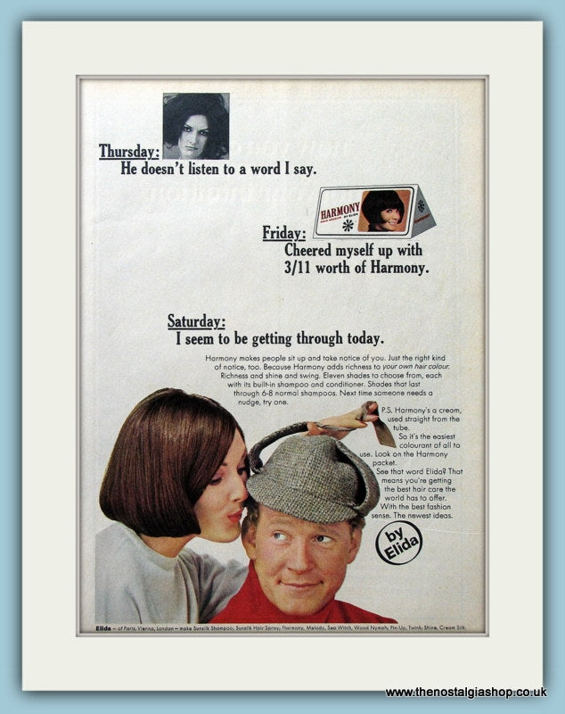 Harmony Elida Gibbs Original Advert 1968 (ref AD4336)