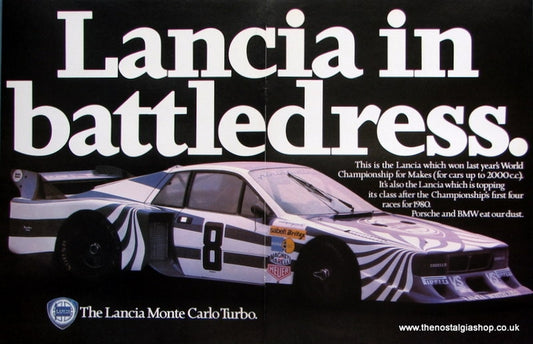 Lancia Monte Carlo Turbo 1980 Double Original Advert (ref AD 1675)