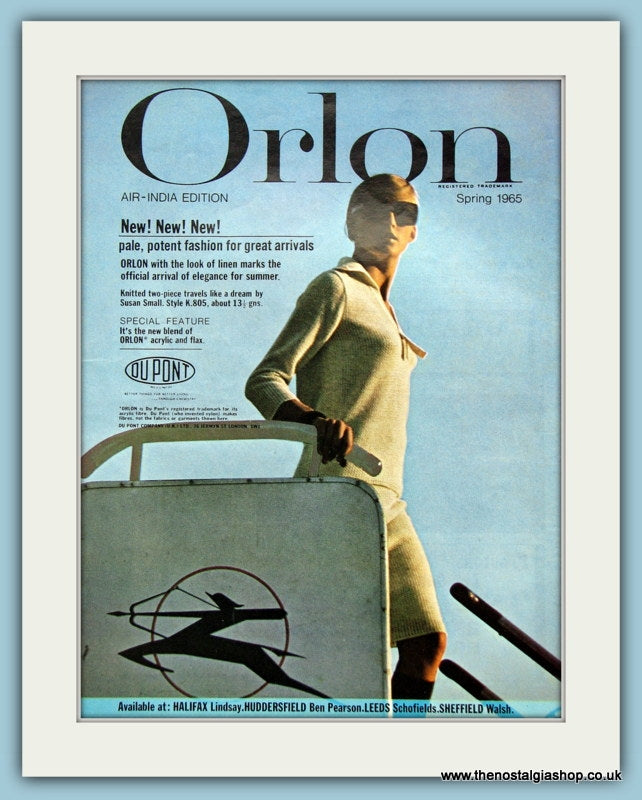 Orlon Fibres by Du Pont. Original Advert 1965 (ref AD3546)