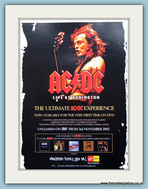 AC DC Live At Donington, Original Advert 2003 (ref AD3103) – The ...