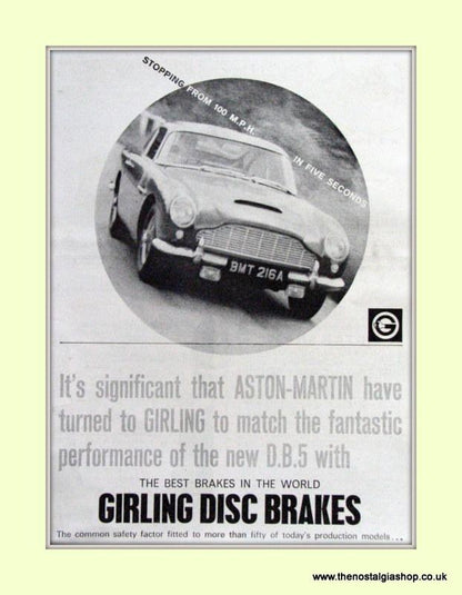Aston Martin DB5 Set Of 4 Original Adverts 1963 (ref AD6722)