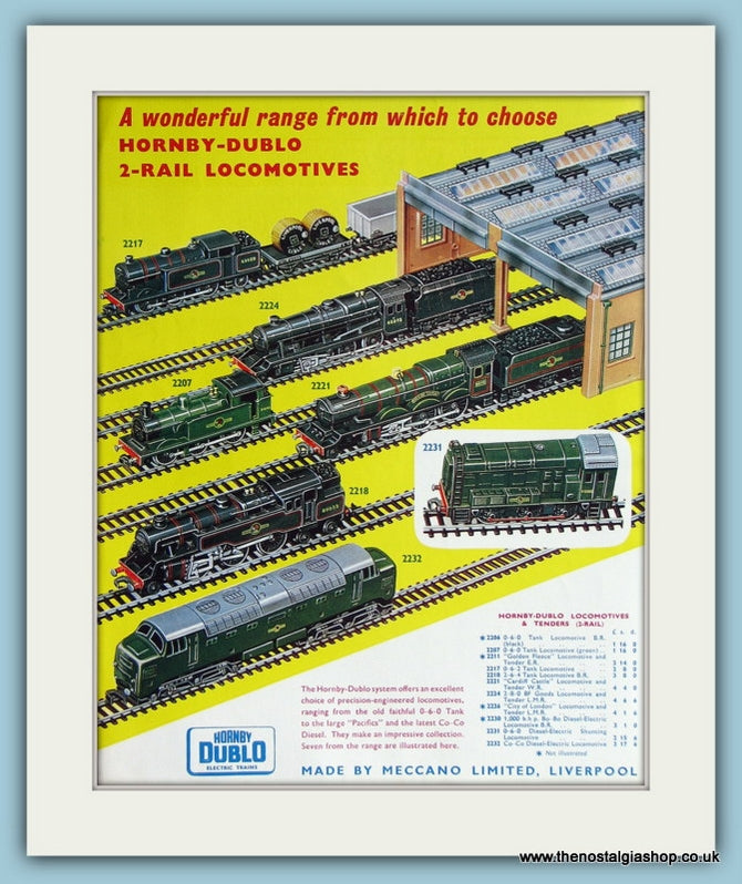Hornby Dublo 2-Rail Locos 1961 Original Advert (ref AD2847)