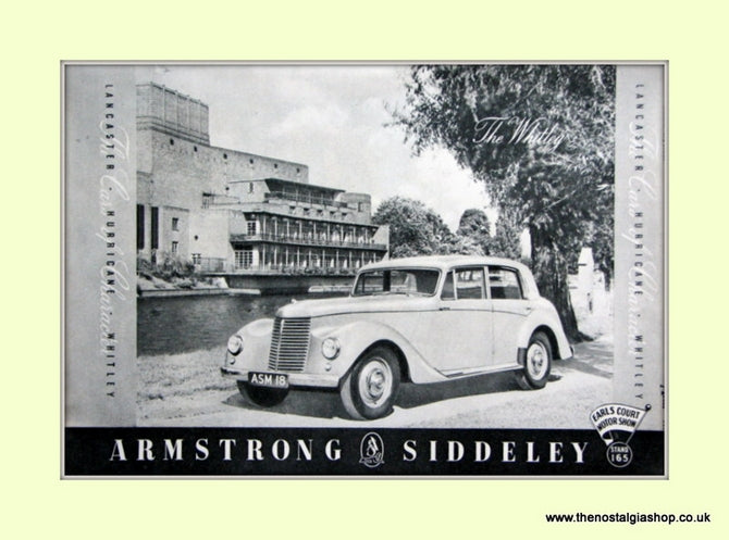 Armstrong Siddeley Earls Court Motor Show Original Advert 1951 (ref AD6671)